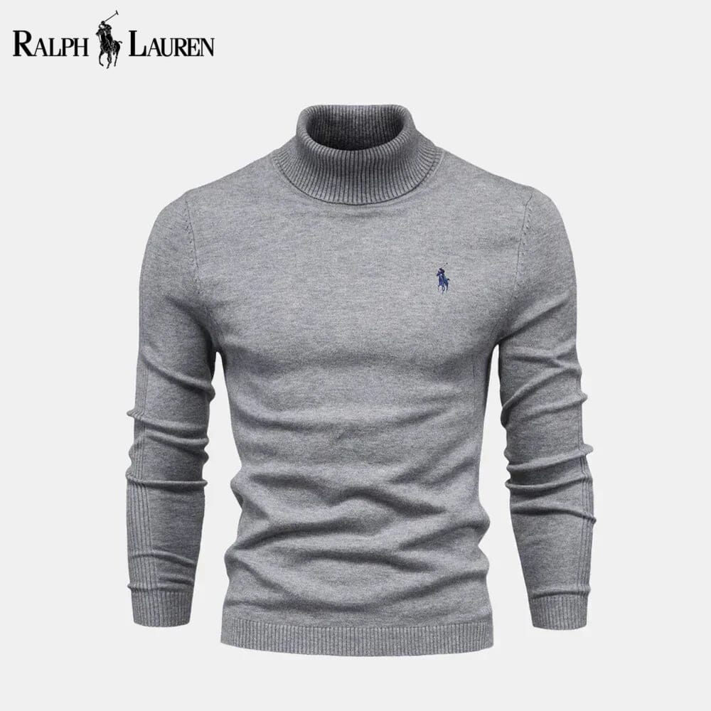 RL Turtleneck Cable-Knit Wool Knit Sweater