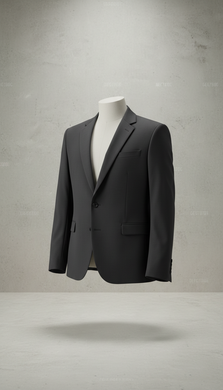 Charcoal tailored jacket in cotton blend